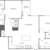 Floor plan: Two Bedroom Two Bath (1,109 SF)