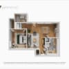 Floor plan: 1 Bed 1 Bath TH