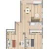 Floor plan: 2 Bedroom A