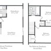 Floor plan: 2Bed 1Bath Townhome 914 sf