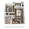 Floor plan: 1 Bedroom B3-Phase 1