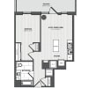 Floor plan: 1 Bed/1 Bath-1B-B ANSI A_880 P