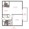 Floor plan: One Bedroom One Bath