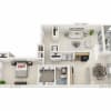 Floor plan: One Bedroom A1D