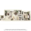 Floor plan: One Bedroom One Bathroom with Storage