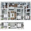 Floor plan: 3BR/3BA - 3.1B