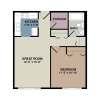 Floor plan: 1A - 1 Bedroom