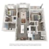 Floor plan: B2 - 2 Bed, 2 Bath