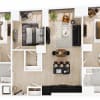 Floor plan: 3 Bed/2 Bath-PH-B7