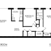 Floor plan: 2 Bedroom 1 Bath 