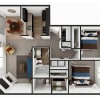 Floor plan: Two Bed Two Bath 
