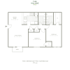 Floor plan: Two Bedroom 970