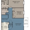 Floor plan: 2 Bed/2Ba Dn