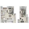 Floor plan: 1 Bed 1 Bath Loft - AL1