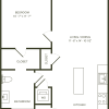 Floor plan: One Bedroom B