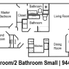 Floor plan: Two Bedroom Small