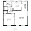Floor plan: 1 Bed 1 Bath