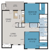Floor plan: 2 Bedroom 2 Bathroom