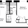 Floor plan: 2 Bed, 1 Bath 946 SF 21