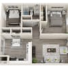 Floor plan: 2x1 Large