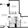 Floor plan: 1 Bedroom P