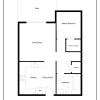 Floor plan: One Bedroom, One Bathroom