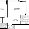 Floor plan: 1 Bedroom L