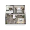 Floor plan: 1 Bedroom West Tower Premium