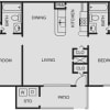 Floor plan: 2 BR 2 BA
