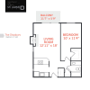 Floor plan: The Shadows One Bedroom