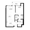 Floor plan: One Bedroom - C (Balcony)