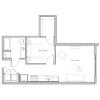 Floor plan: Open 1x1 - B5 (ADA)