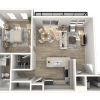 Floor plan: 1X1-750