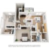 Floor plan: 2x2B