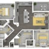 Floor plan: B5-The Design | 1,120 SF