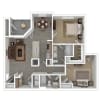 Floor plan: B3 - Fully Renovated
