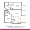 Floor plan: 2 bed /2 bath