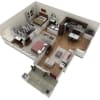 Floor plan: 2 BR Designer Courtyard