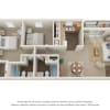 Floor plan: 2 Bed, 2 Bath C Standard