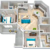 Floor plan: B4 1193sf 2/2