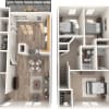 Floor plan: Three Bedroom Townhome