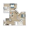 Floor plan: 2x2E