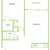Floor plan: 1 x 1 S