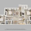 Floor plan: Three Bedroom Two Bath