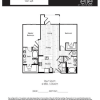 Floor plan: 2 Bedroom 2 Bath (B1)