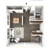 Floor plan: Renovated Studio