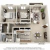 Floor plan: 2 Bedroom 1 Bath 882 sq ft