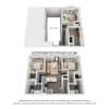 Floor plan: 2-Bedroom 2-Bath w/ Loft | 1,350 sqft