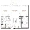 Floor plan: 2 Bed, 2 Bath B