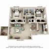 Floor plan: 2 Bedroom 2 Bath 927 sq ft